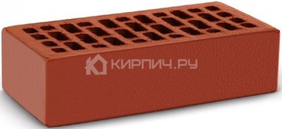 Кирпич облицовочный красный одинарный гладкий М-150 КС-Керамик
