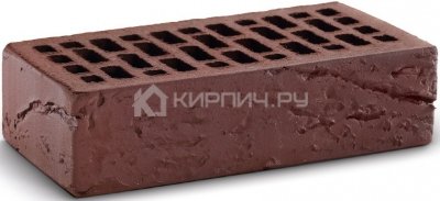 Кирпич облицовочный шоколад одинарный кора дерева М-150 КС-Керамик