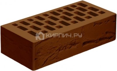 Кирпич облицовочный коричневый одинарный руст М-175 Голицыно